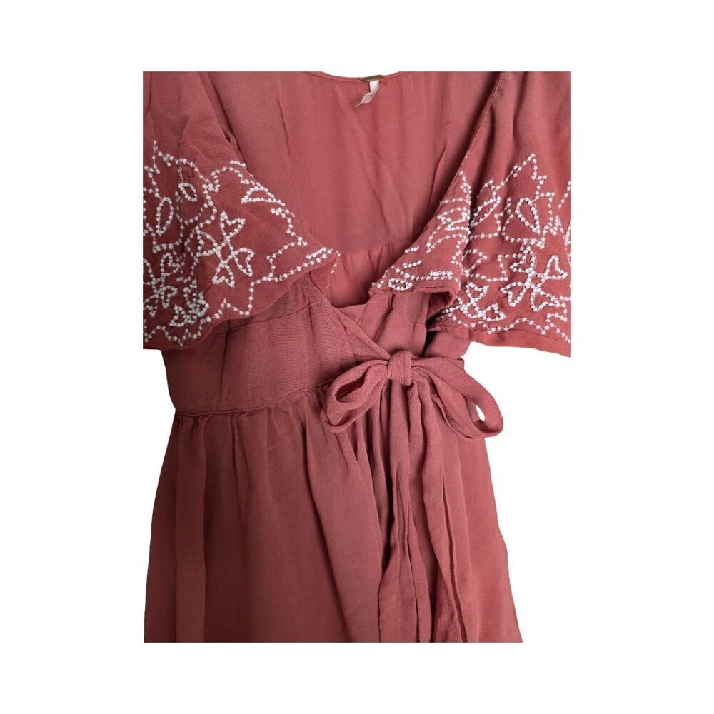 Women's - Free People Sylvia Beaded Wrap Dress, Size XS - Picture 5 of 11